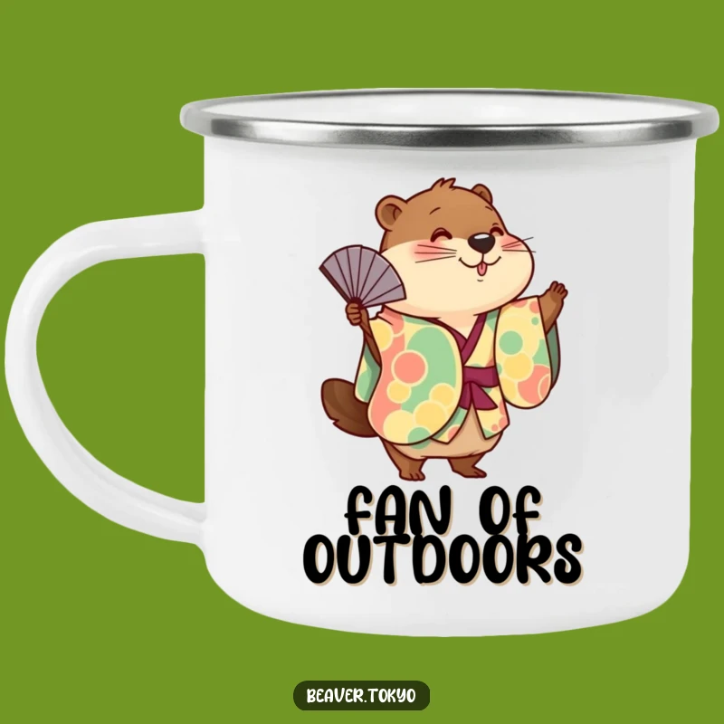 Funny Kimono Beaver Camping Mug: Outdoorsy Fan Fun, Adventure Gift