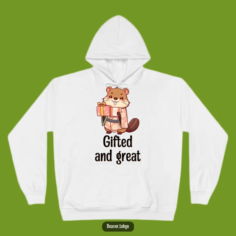Cozy Beaver Gift Stacker Hoodie - Cute Kimono Warm Funny Gift
