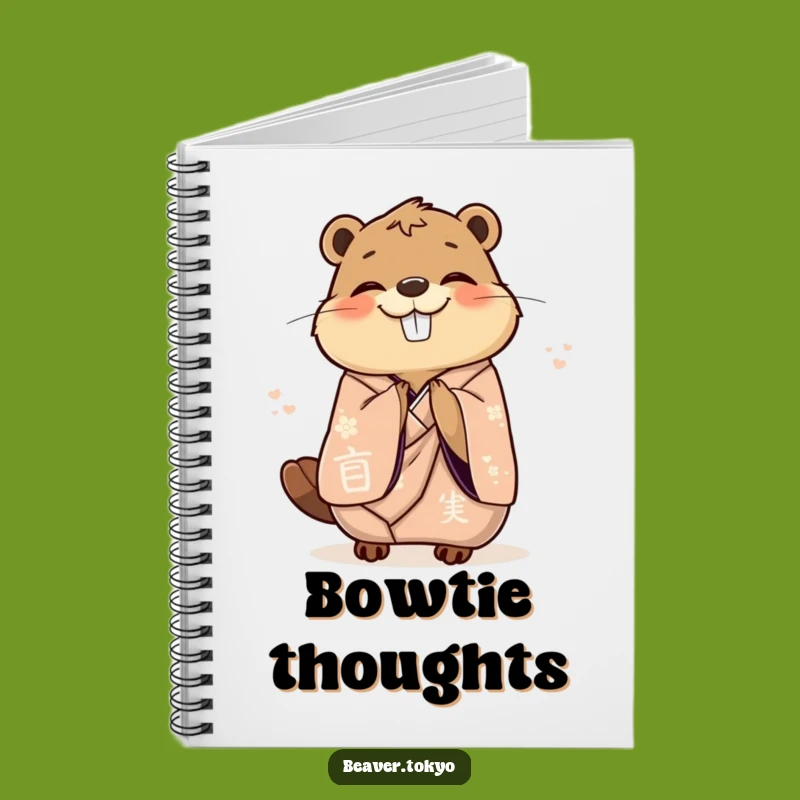 Funny Bowing Beaver Notebook: Elegant Journal, Polite Thoughts Gift