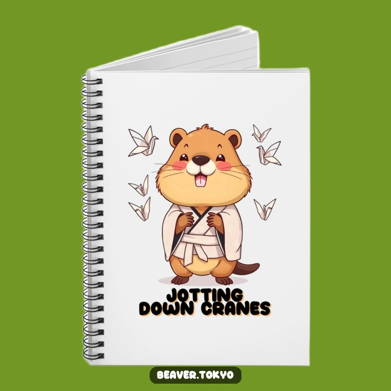 Funny Juggling Beaver Notebook: Kimono Journal, Creative Thoughts Gift