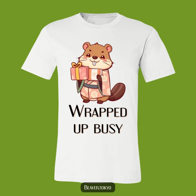 Funny Beaver Gift Balancer T-Shirt - Cute Kimono Present Tee